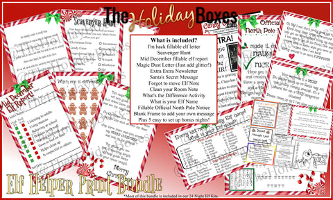 Holiday Printables - Elf Helper Print Bundle